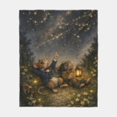 Tux & Twitch Under the Stars フリースブランケット (正面)