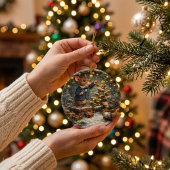 Tux & Twitch Winter Woodland セラミックオーナメント