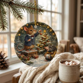 Tux & Twitch Winter Woodland セラミックオーナメント