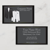 Tuxedesメンズ衣服フォーマル名刺 名刺 (正面/裏面)