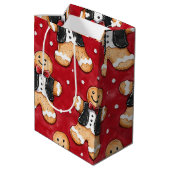 Tuxedes ChristmasのジンジャーブレッドCookie ミディアムペーパーバッグ (裏面アングル)