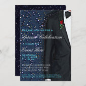 Tuxedoすべての目的とフォーマルバラ 招待状 (正面/裏面)