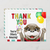 Tuxedoのかわいいカワウソ |ありがとうございます ポストカード (正面/裏面)