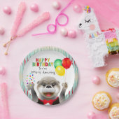 Tuxedoのかわいいカワウソ |ハッピーバースデー ペーパープレート (パーティー)