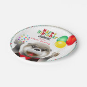 Tuxedoのかわいいカワウソ |ハッピーバースデー ペーパープレート (アングル)