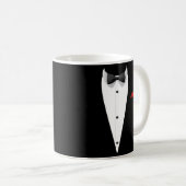 Tuxedoの特別な時結婚に蝶ネクタイ コーヒーマグカップ (正面右)