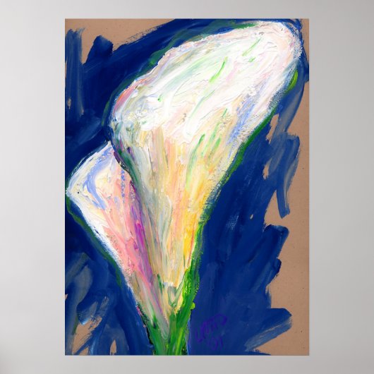 Tuxedoカフスリリー絵画アートのポスタープリント ポスター (正面)