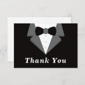 Tuxedoサンキューカード、ブラックタイ 出欠カード (正面/裏面)