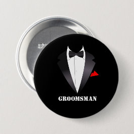 Tuxedoシャツ付きGroomsman – ボタン 缶バッジ