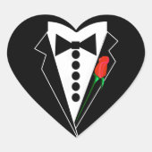 Tuxedoシールハートシェイプシール ハートシール (正面)