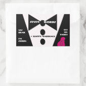 Tuxedoステッカーあなたが選択バラ色 長方形シール (バッグ)