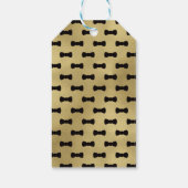 Tuxedoメッセージカード、ベビーシャワーラベル、フェイク金ゴールド ギフトタグ (裏面)