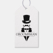 Tuxedo口ひげgroomsmenの複数形 ギフトタグ (正面)