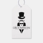 Tuxedo口ひげgroomsmenの複数形 ギフトタグ (裏面)