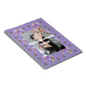 Tuxedo猫かわいいおもしろいフローラハッピーダンスノート ノートブック (右側)