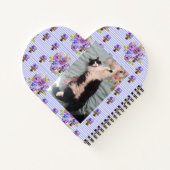 Tuxedo猫かわいいおもしろいフローラハッピーダンスノート ノートブック (裏面)