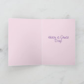 Tuxedo猫かわいいかわいらし花猫水彩車 カード (内部)