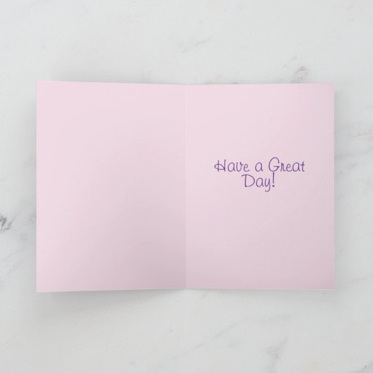 Tuxedo猫かわいいかわいらし花猫水彩車 カード (内部)