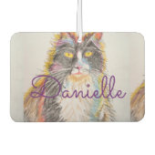 Tuxedo猫かわいい愛あなた名前カーエアーフレッシュナー カーエアーフレッシュナー (正面)