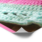 Tuxedo猫かわいい眠り中編み猫ポスター ポスター (角)