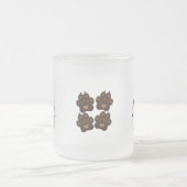 Tuxedo猫のフローラマグ静か- Paws, Loud Love フロストグラスマグカップ (中央)