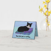 Tuxedo猫昼寝引退用カード カード (黄色い花)