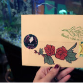 Tuxedo猫白黒の子猫 ラウンドシール