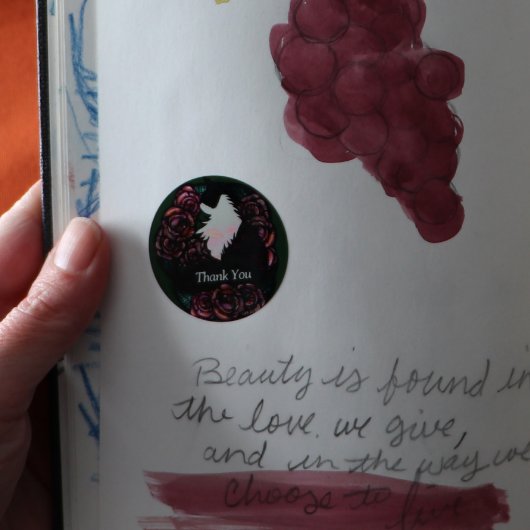 Tuxedo猫白黒の子猫 ラウンドシール