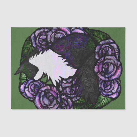 Tuxedo猫白黒の子猫 薄葉紙 (正面)