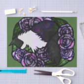 Tuxedo猫白黒の子猫 薄葉紙 (クラフト)