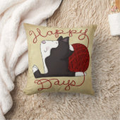 Tuxedo猫 – 幸せな日 クッション (ブランケット)
