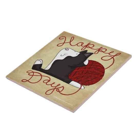 Tuxedo猫 – 幸せな日 タイル (側面)