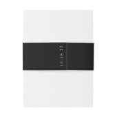 Tuxedo黒クラシック書フォーマル結婚の文字 招待状ベリーバンド (裏面例)