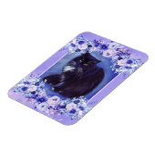 Tuxedo黒白キャットアートby Renee Lavoie マグネット (左側)