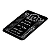 Tuxedo -アールデコ – 結婚式日付マグネットを保存 マグネット (左側)