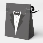 Tuxedo（ブラックボウ）結婚式の引き出物箱 フェイバーボックス (裏面サイド)