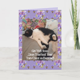 Tuxedo Cat おもしろい's You 考え Touching Toes Card カード