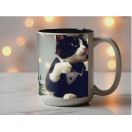 Tuxedo Cat ツートーンマグカップ