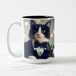 Tuxedo Cat ツートーンマグカップ