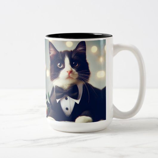 Tuxedo Cat ツートーンマグカップ (右)