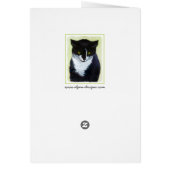 Tuxedo Cat 絵画's – かわいいオリジナル猫アート (裏面)