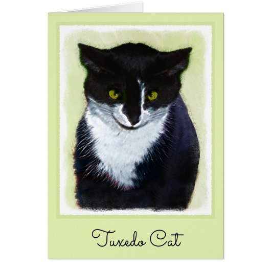 Tuxedo Cat 絵画's – かわいいオリジナル猫アート (正面)