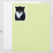 Tuxedo Cat 絵画's – かわいいオリジナル猫アート (正面/裏面)