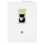 Tuxedo Cat 絵画's – かわいいオリジナル猫アート (裏面)