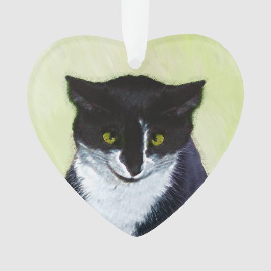 Tuxedo Cat 絵画's – かわいいオリジナル猫アート オーナメント (正面)