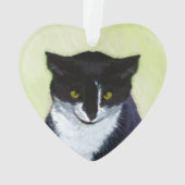 Tuxedo Cat 絵画's – かわいいオリジナル猫アート オーナメント (裏面)