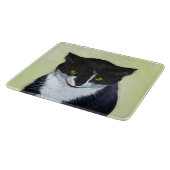 Tuxedo Cat 絵画's – かわいいオリジナル猫アート カッティングボード (角)