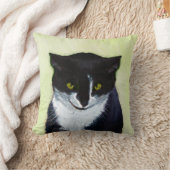 Tuxedo Cat 絵画's – かわいいオリジナル猫アート クッション (ブランケット)