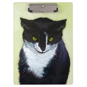 Tuxedo Cat 絵画's – かわいいオリジナル猫アート クリップボード