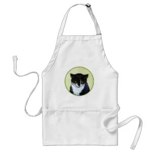 Tuxedo Cat 絵画's – かわいいオリジナル猫アート スタンダードエプロン
